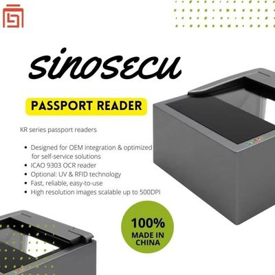 2 секунды Скорость сканирования USB 2.0 Интерфейс SINOCECU Киоск Паспортный сканер OCR MRZ Reader