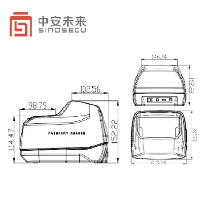 Сканнер Sinosecu Passport Reader OCR MRZ Сканнер электронных паспортов с бесплатным SDK Система интегрируется